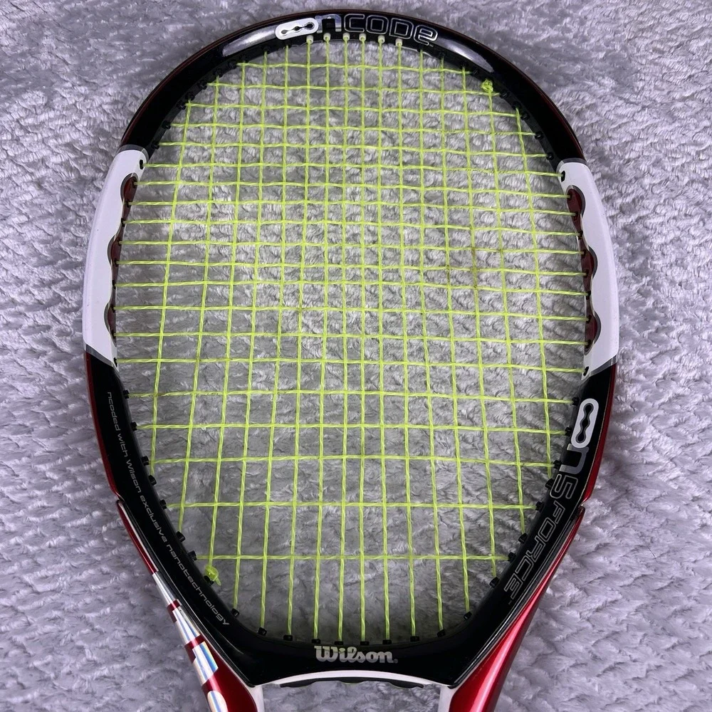 Wilson nCode n5 Force Tennis Racquet 4 1/2 Grip Adult Racket Strung Red Black